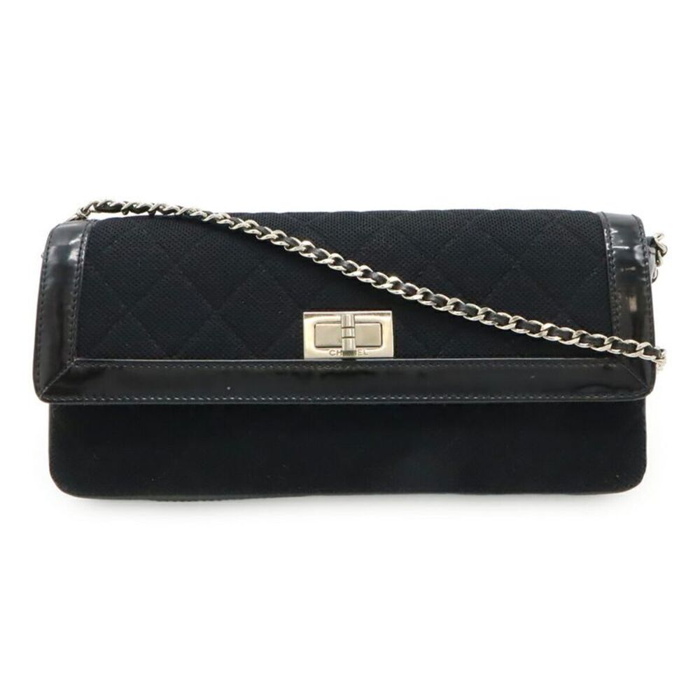 Chanel 2.55 Matelasse Chain Bag Canvas Patent Leather